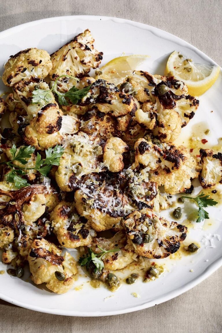 Vibrant Ina Garten Roasted Cauliflower With Lemon & Capers Recipe