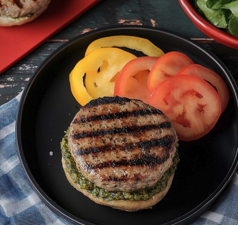 Grilled Pesto Turkey Burgers Recipe
