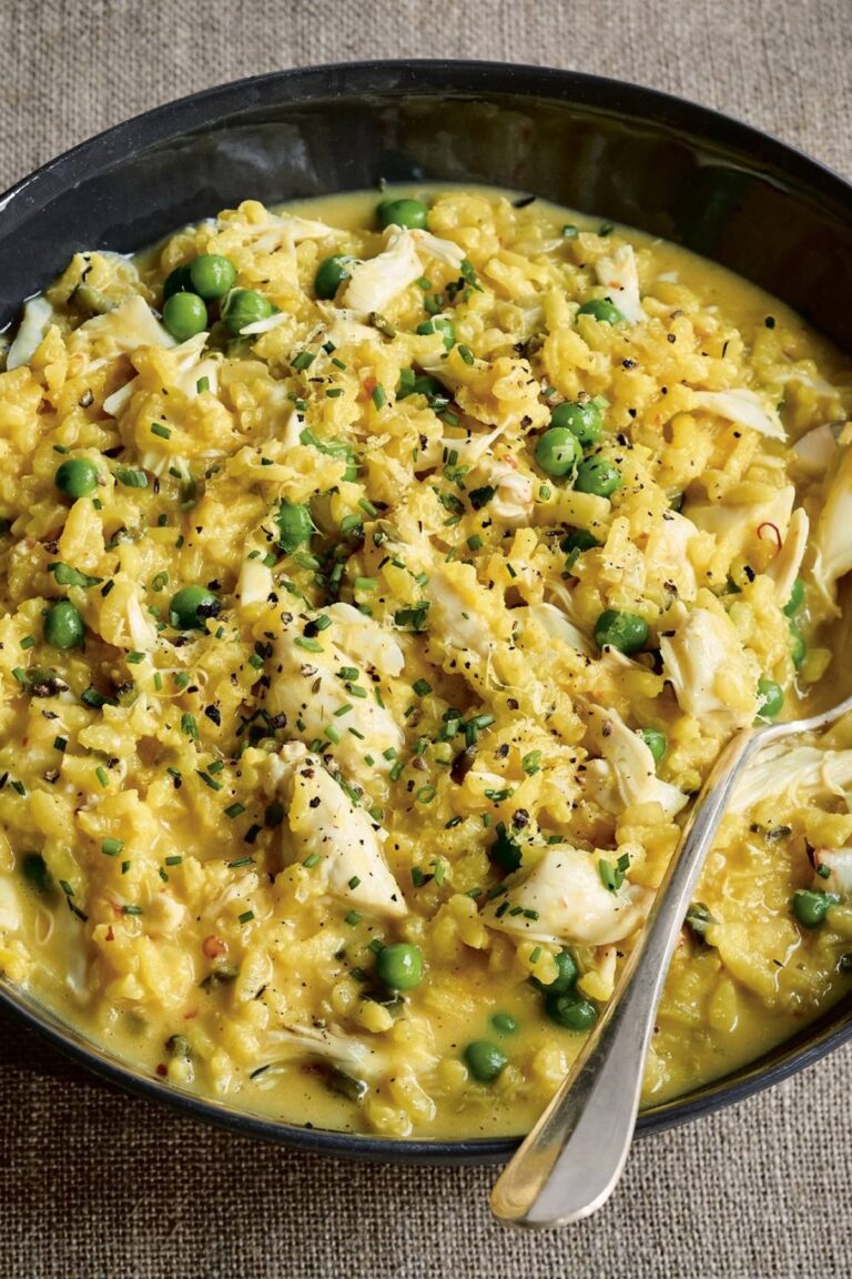 Creamy Fresh Crab & Pea Risotto Recipe