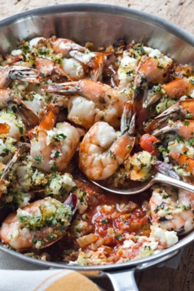 Tangy Roasted Shrimp With Feta Recipe