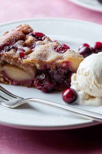 Rustic Cranberry & Apple Cake Recipe