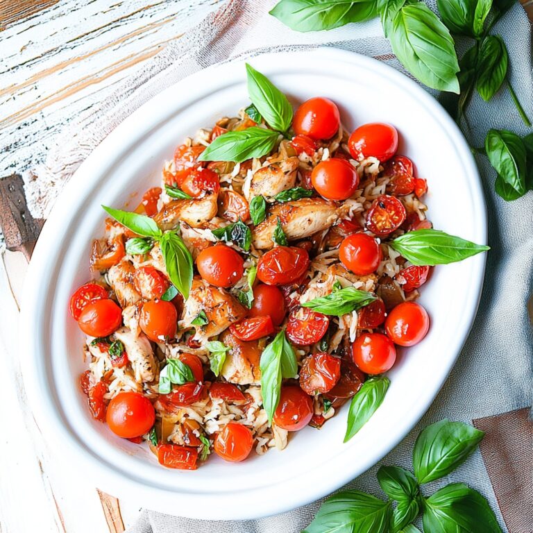 Slow Cooker Chicken with Cherry Tomatoes & Basil Recipe