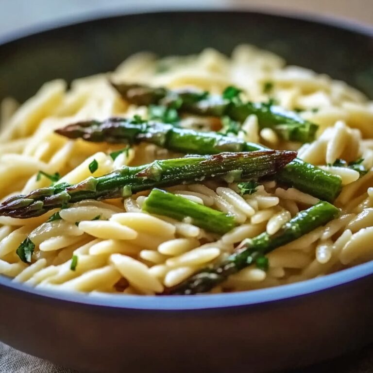 Garlic Butter Asparagus Orzo Recipe