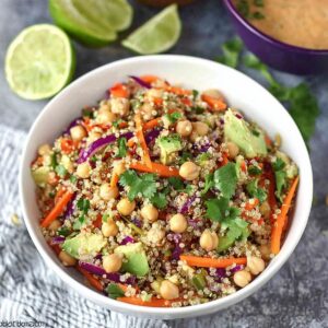 Easy Chickpea Thai Quinoa Salad Recipe