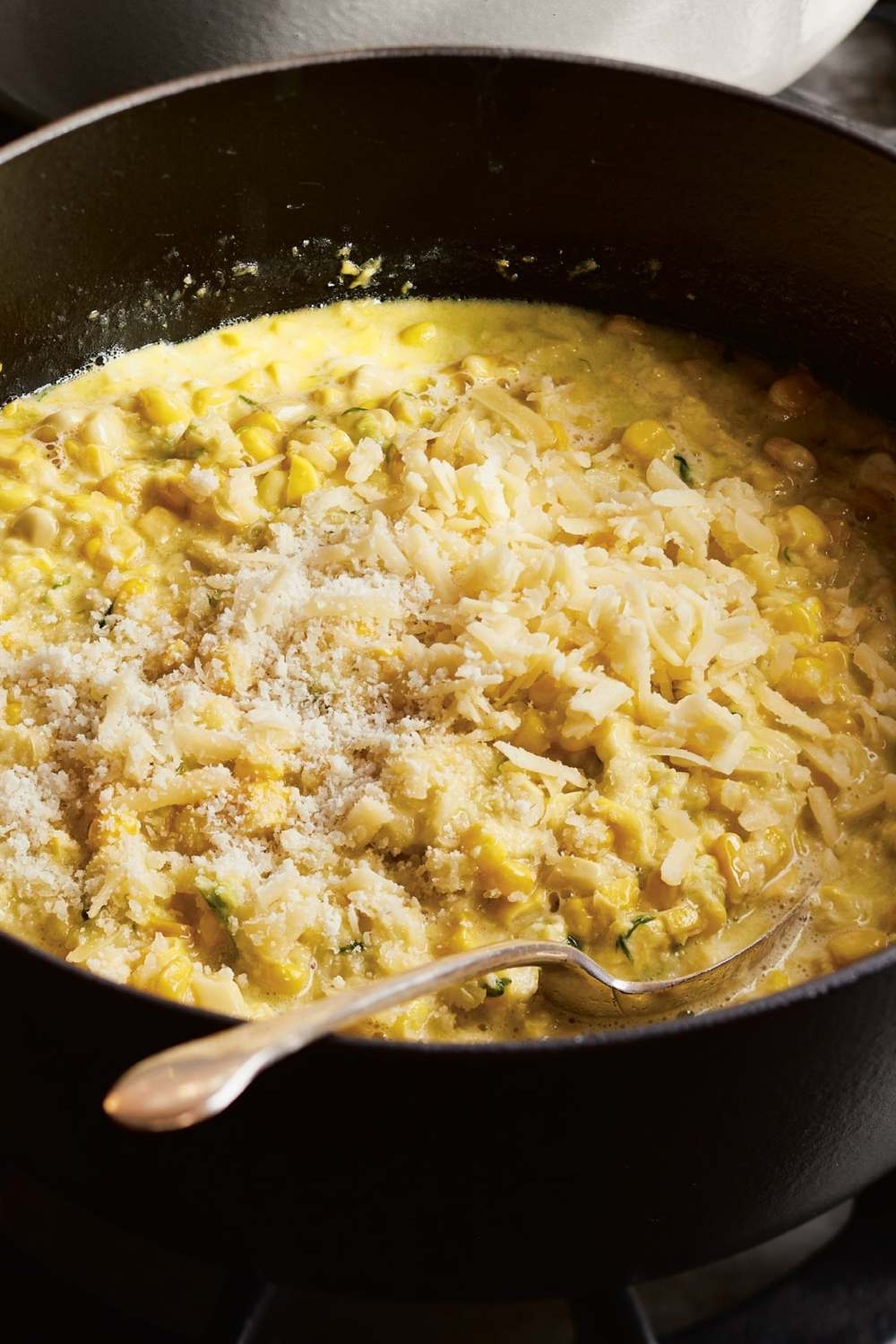 Velvety Cheddar & Scallion Creamed Corn Recipe