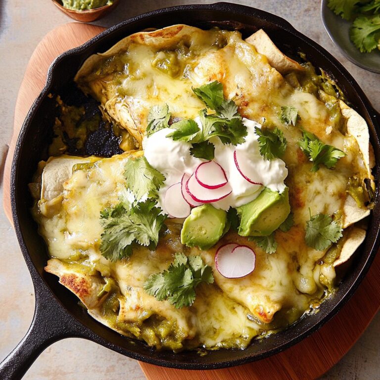 Green Chile Chicken Sklet Enchiladas Recipe