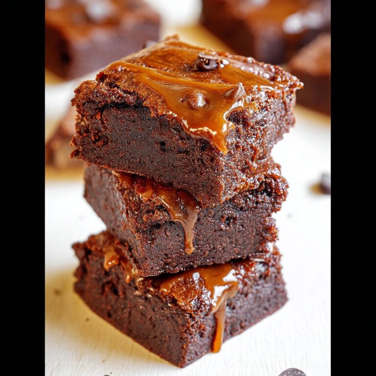 Caramel Chocolate Chip Brownies Recipe
