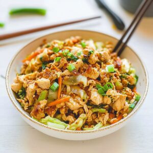 Chicken Egg Roll Bowls Recipe