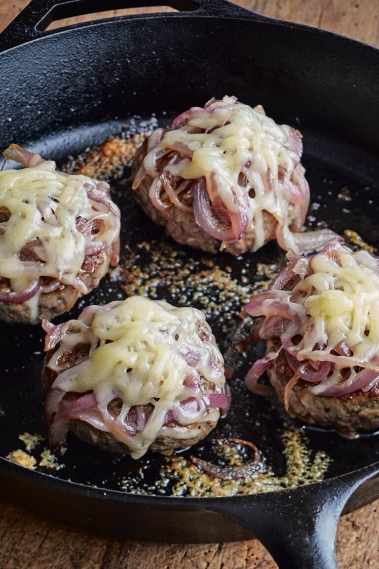 Flavorful Ina Garten Smashed Hamburgers With Carmelized Onions Recipe