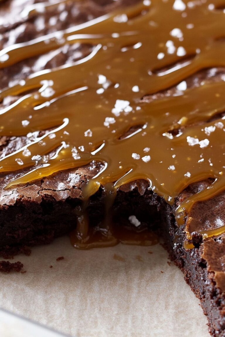 Gooey Barefoot Contessa Salted Caramel Brownies Recipe