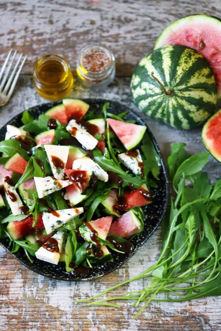 Fresh Watermelon Arugula Salad Recipe