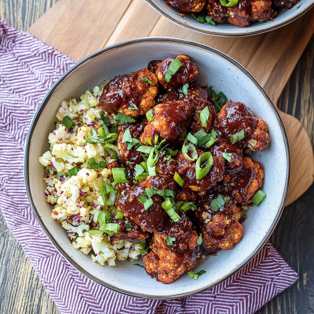 BBQ Cauliflower Bites Bowl Recipe