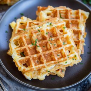Egg & Cheese Hash Brown Waffles Recipe