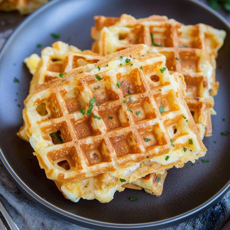 Egg & Cheese Hash Brown Waffles Recipe