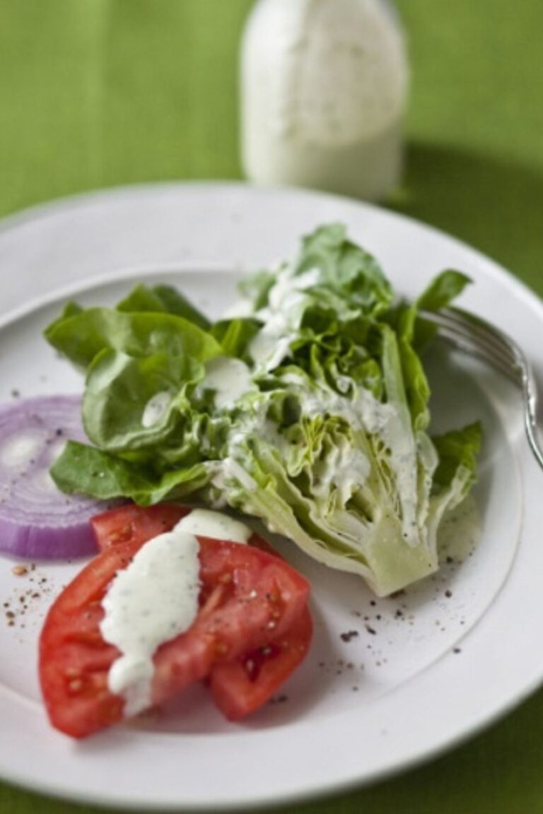 Tangy Buttermilk Ranch Dressing With Bibb Lettuce Recipe