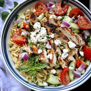 Greek Chicken Orzo Power Bowls Recipe
