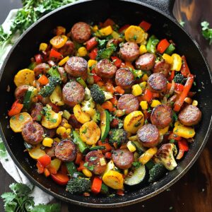 Sausage and Veggies Skillet Recipe