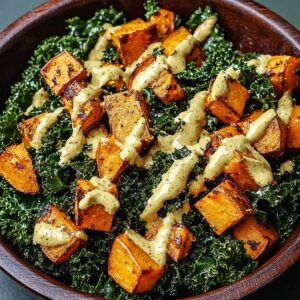 Sweet Potato Kale Salad with Creamy Honey Mustard Dressing Recipe