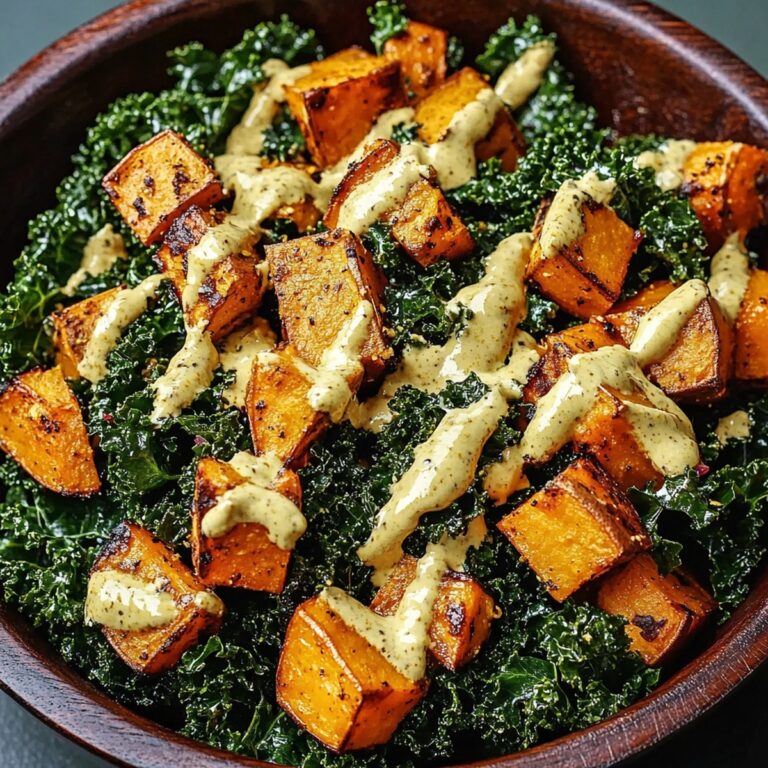 Sweet Potato Kale Salad with Creamy Honey Mustard Dressing Recipe