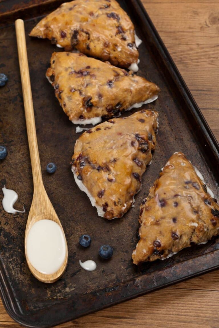 Zesty Blueberry Scones With Lemon Glaze Recipe