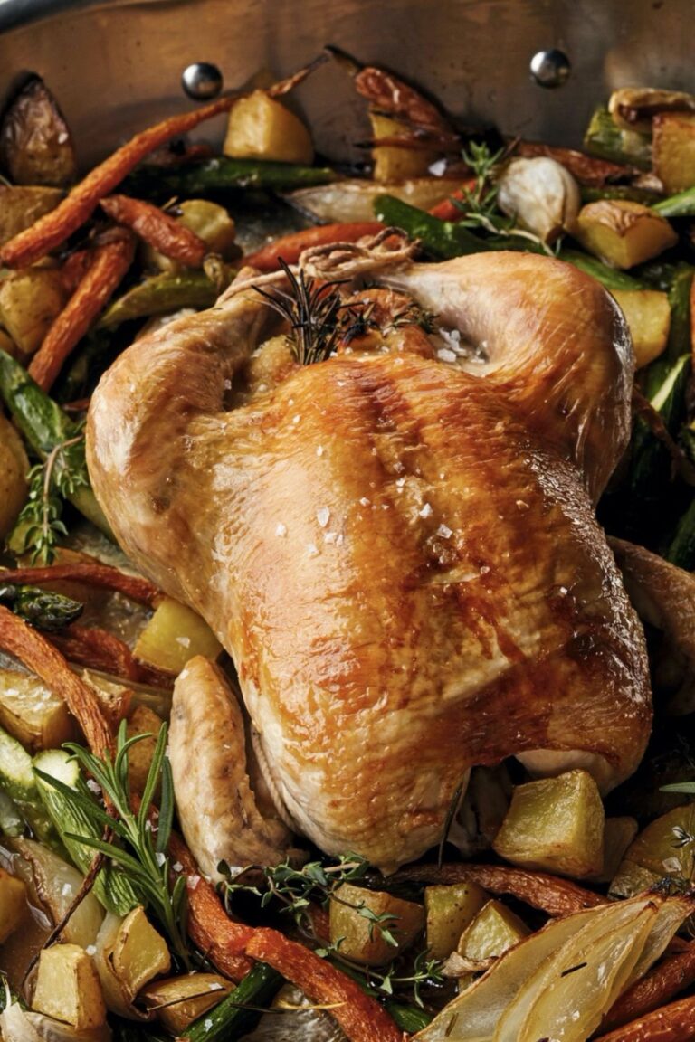 Juicy Ina Garten Roast Chicken With Spring Vegetables Recipe