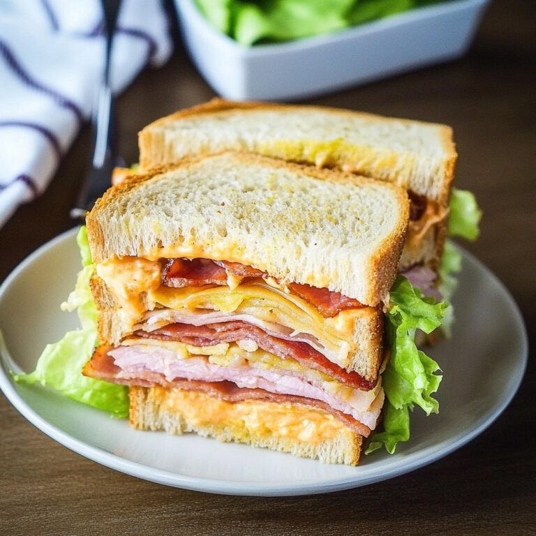 Stacked Club Sandwich with Bacon Recipe