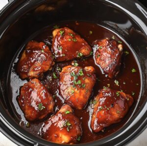 Slow Cooker BBQ Chicken Thighs Recipe
