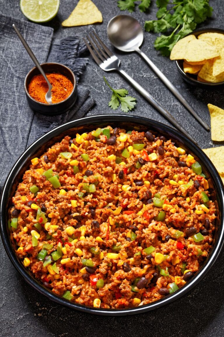 Hearty One Pot Mexican Rice Casserole Recipe