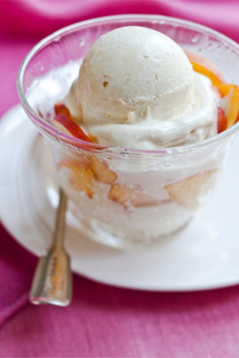 Silky Peach Ice Cream Recipe
