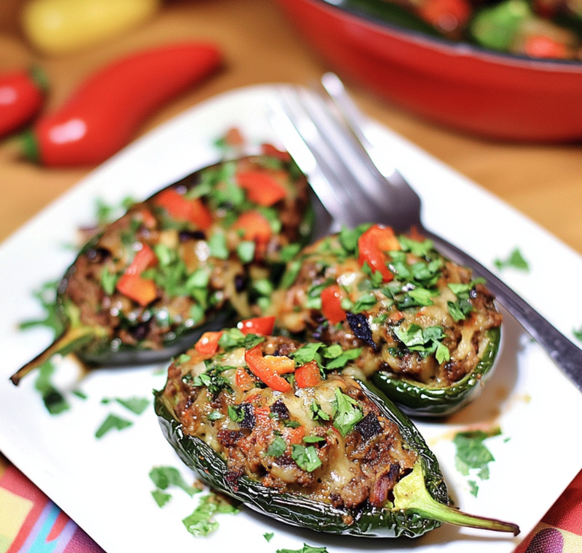 Brisket Stuffed Poblano Peppers Recipe