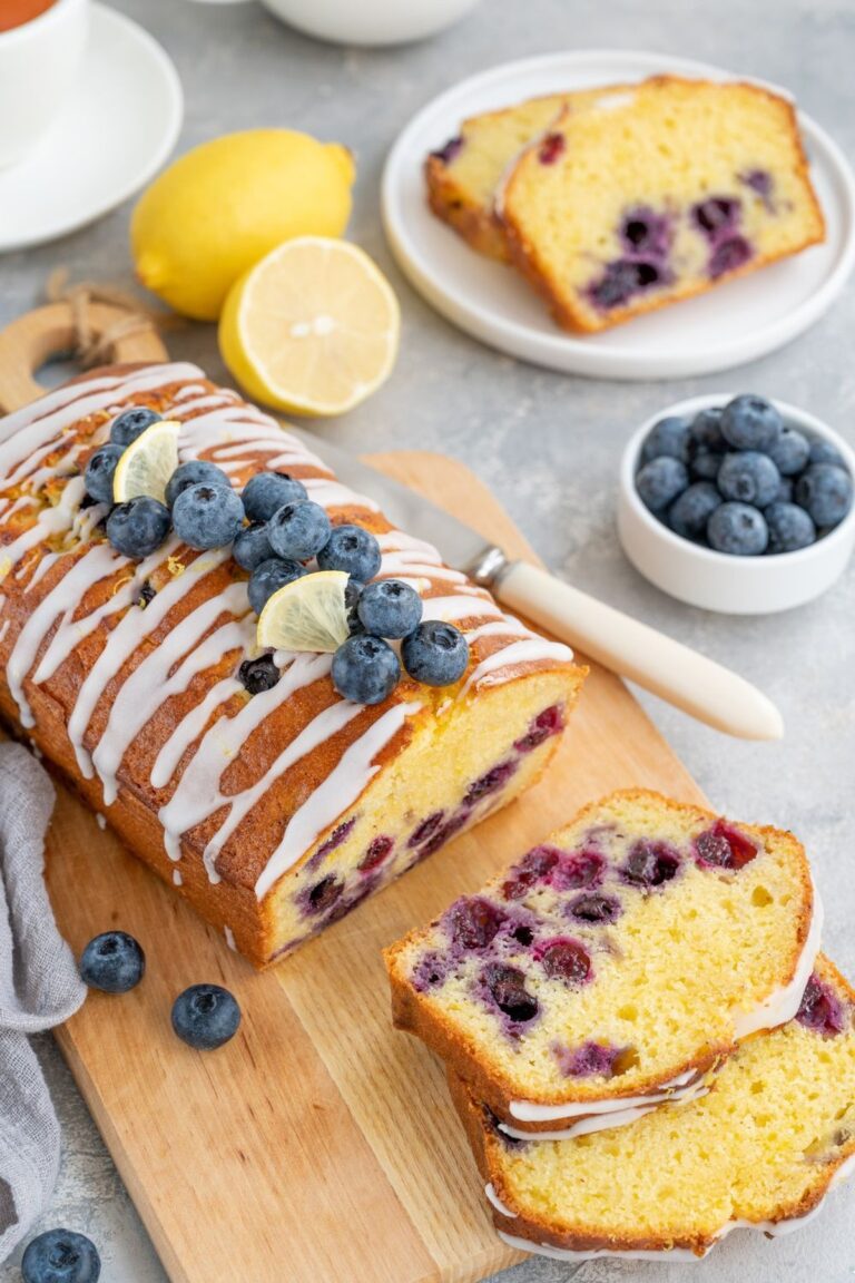 Tangy Lemon Blueberry Pound Cake Recipe