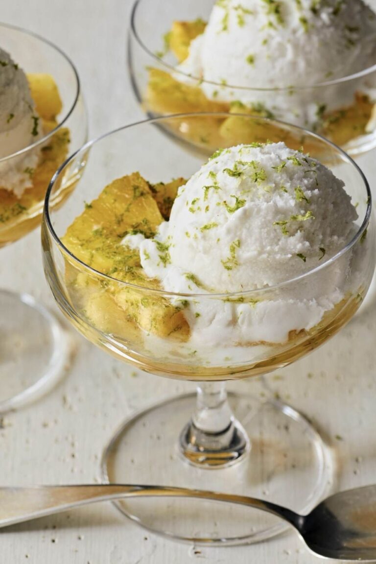 Tropical Ina Garten Roasted Pineapple With Coconut Gelato Recipe