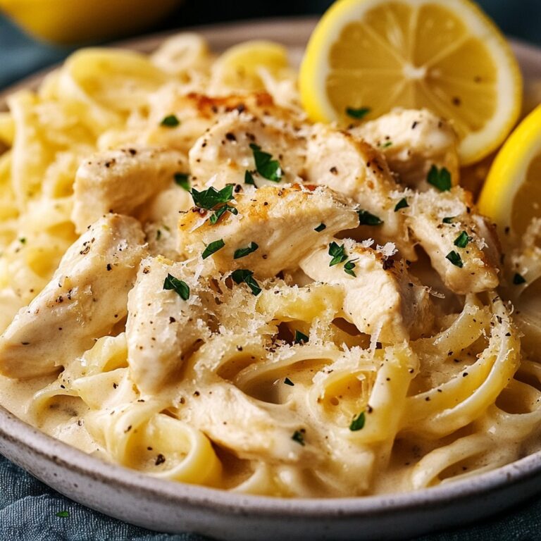 Creamy Lemon Garlic Chicken Pasta Recipe