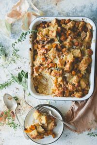 Elegant Artichoke And Leek Bread Pudding Recipe