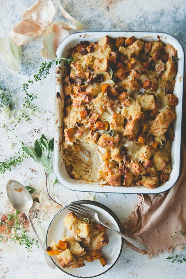 Elegant Artichoke And Leek Bread Pudding Recipe