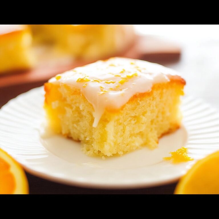Orange Poke Cake with Honey-Orange Glaze Recipe