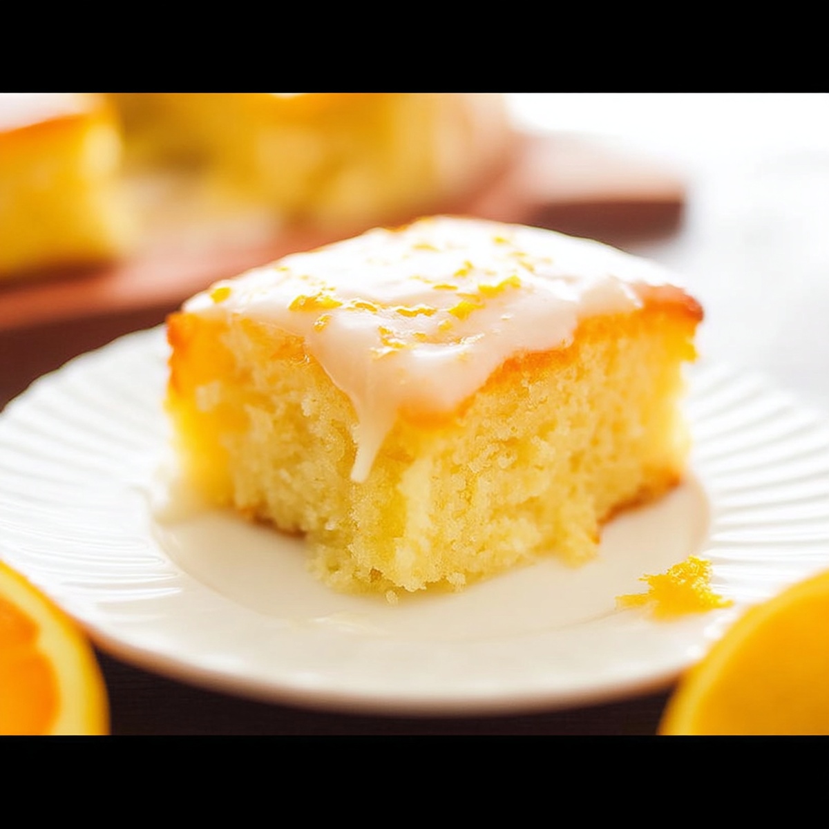 Orange Poke Cake with Honey-Orange Glaze Recipe
