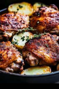 Rustic Barefoot Contessa Skillet-Roasted Chicken Thighs And Potatoes Recipe