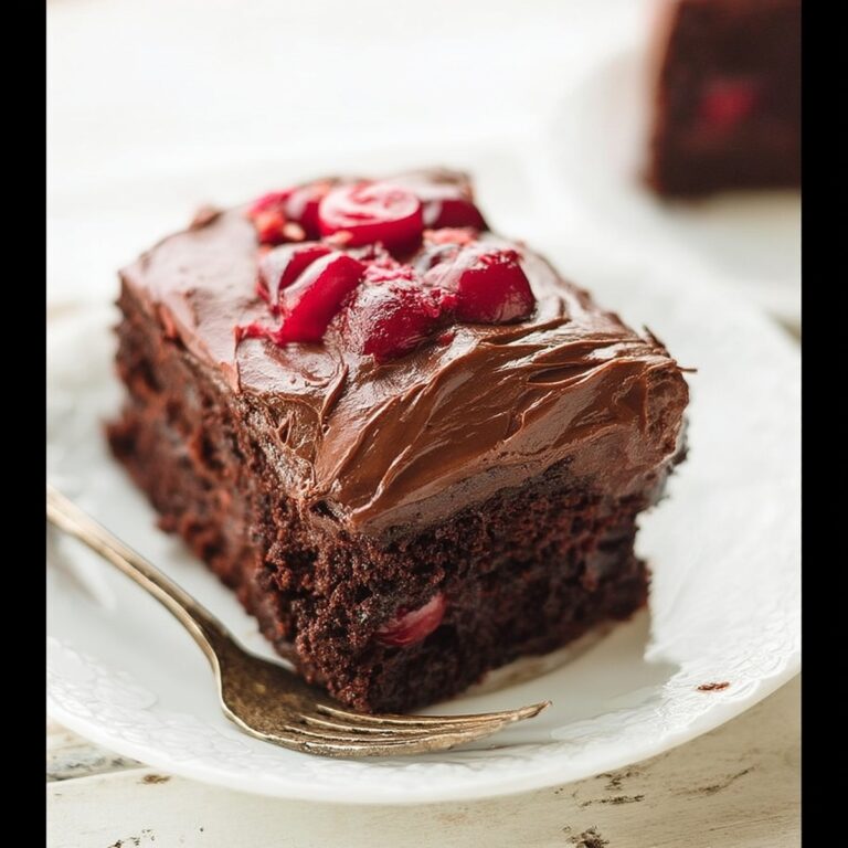 Triple Chocolate Cherry Cake Recipe