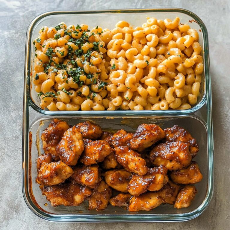 High Protein Honey Garlic Butter Chicken with Mac & Cheese Recipe