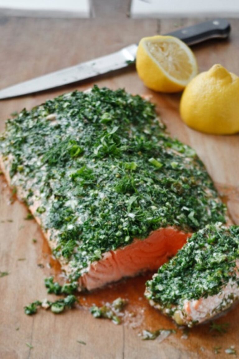 Elegant Ina Garten Roasted Salmon With Green Herbs Recipe