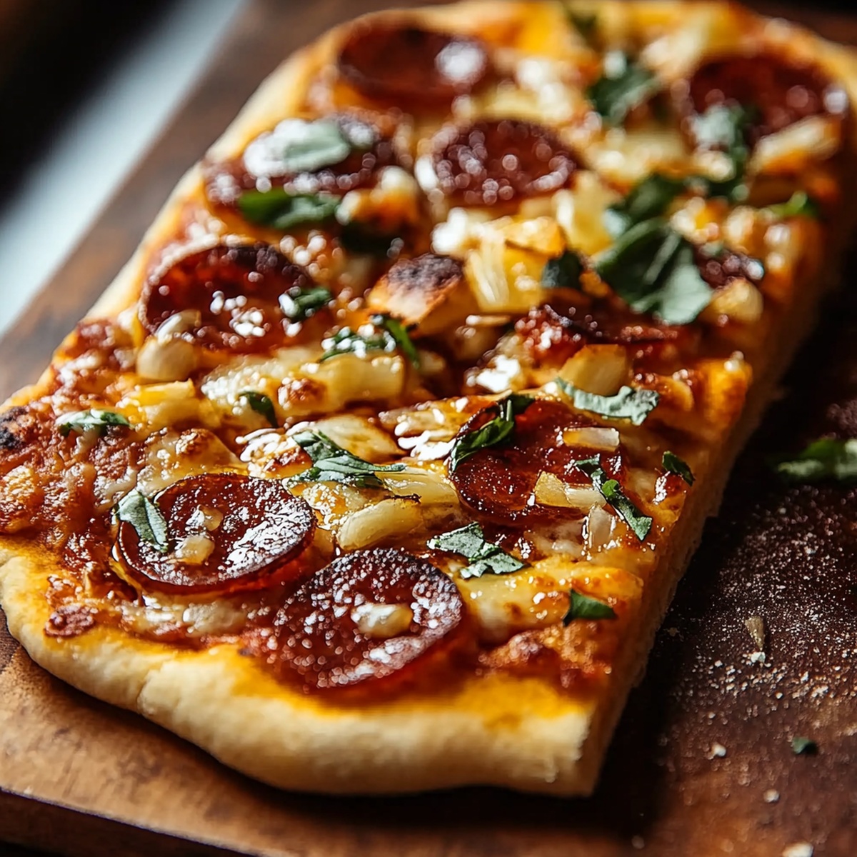 Hot Honey Garlic Flatbread Pizzas Recipe