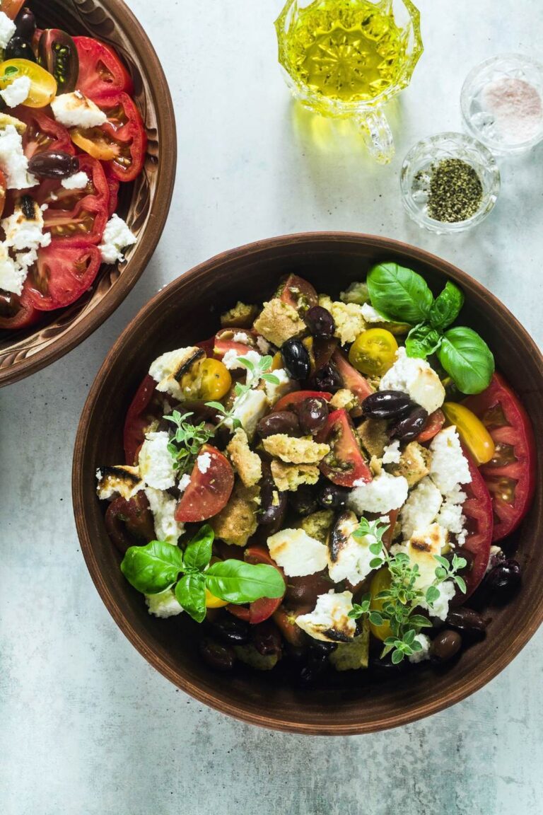 Rustic Ina Garten Greek Panzanella Salad Recipe