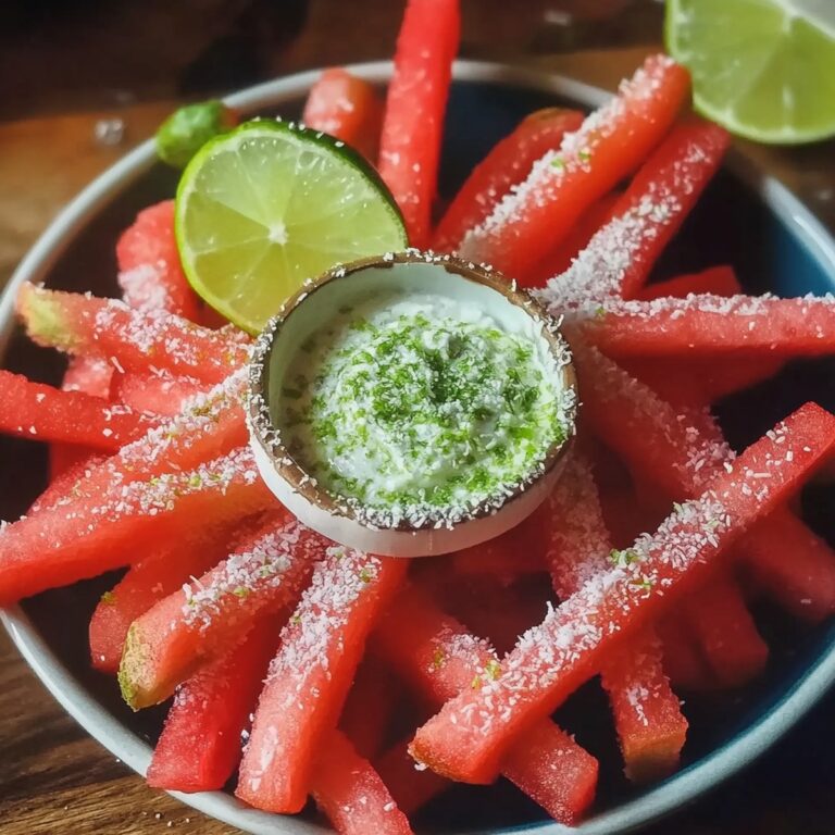Watermelon Fries with Coconut Lime Dip Recipe