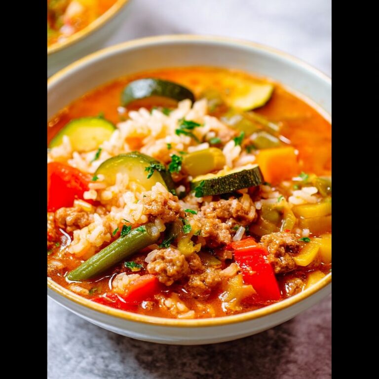 Italian Sausage, Vegetable, and Rice Soup Recipe