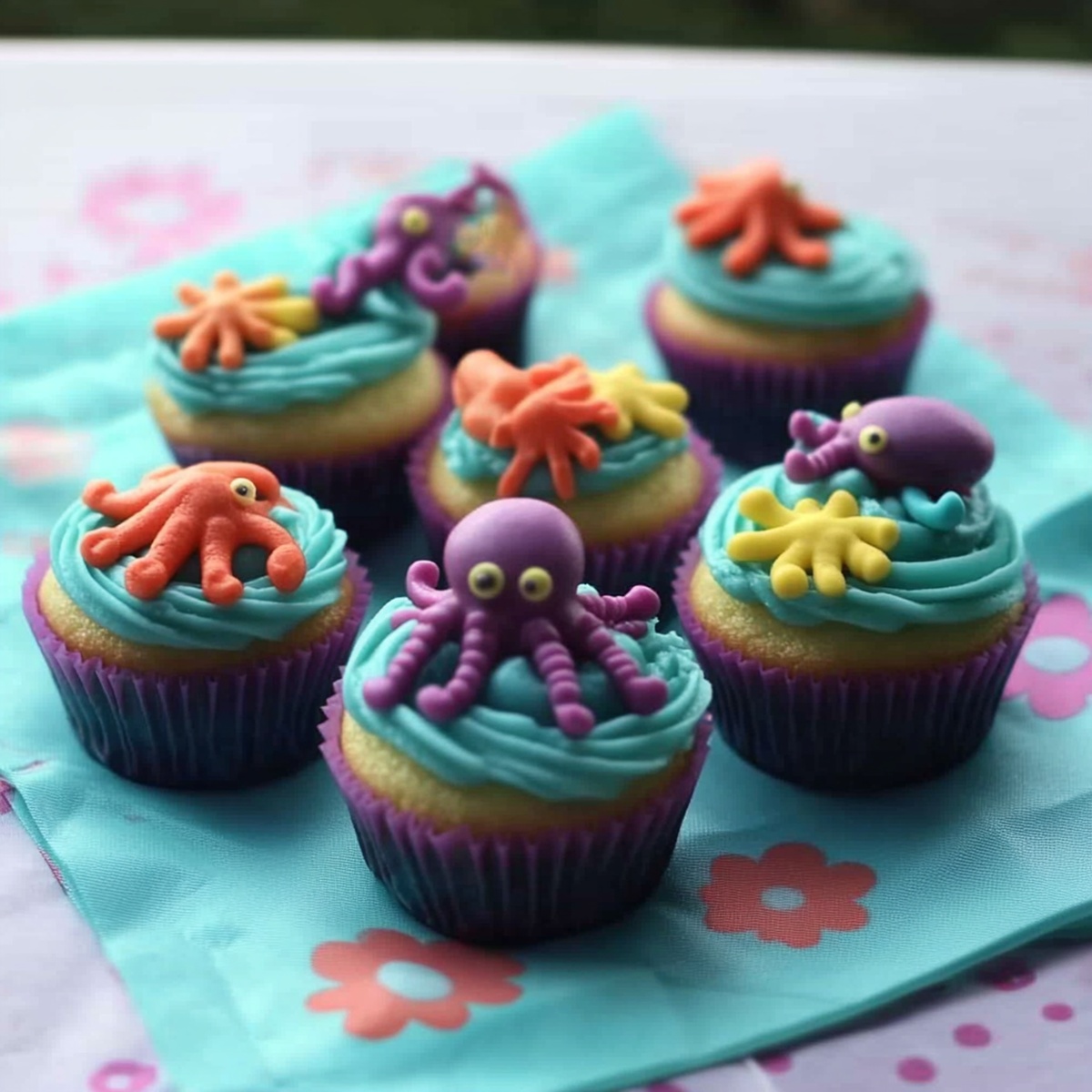 Sour Octopus Cupcakes Recipe