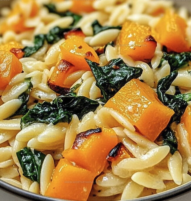 How to Cook Orzo with Roasted Butternut Squash and Spinach