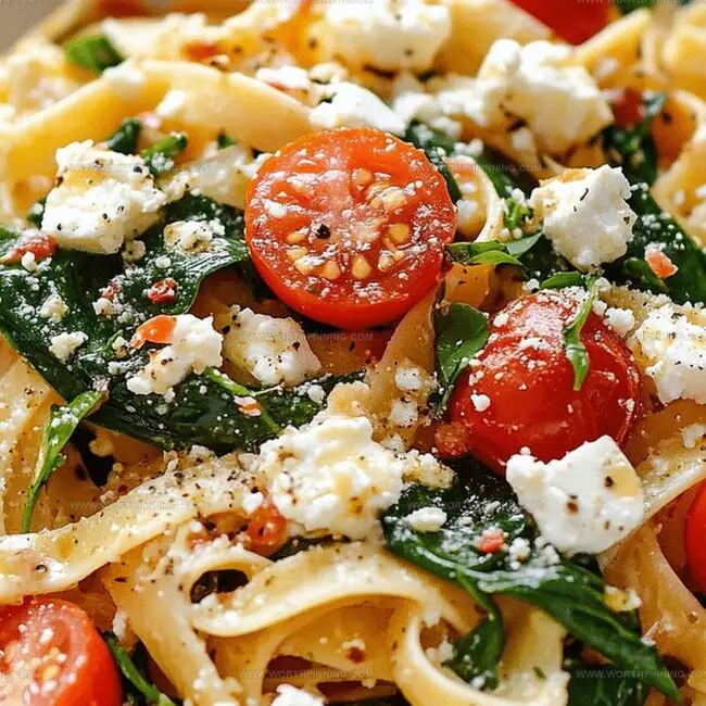 Why Mediterranean Pasta With Feta Cheese, Spinach, Garlic, And Cherry Tomatoes Shines