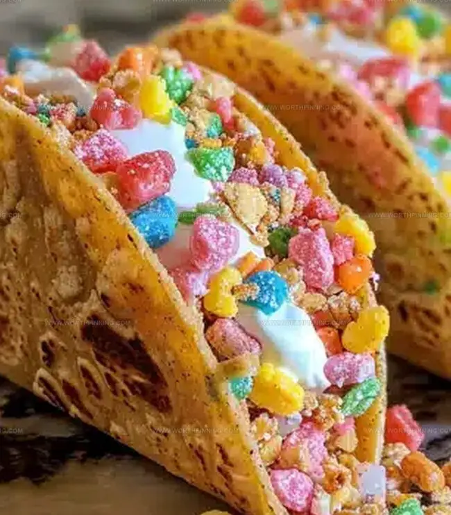 Building Fruity Pebbles Cheesecake Tacos from Scratch