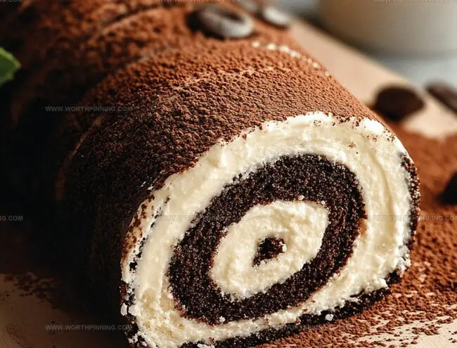 How To Roll Up Mocha Swiss Roll